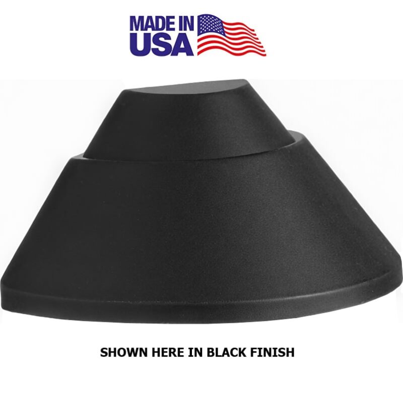 Best Landscape Deck Light - Step Light - Surface Mount - Deco Dome Style USA Made - Black Finish