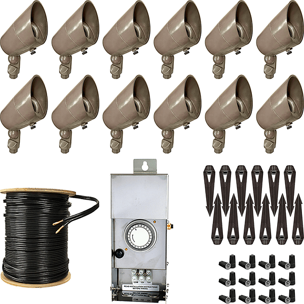 Best Landscape 12-Light Spot Light Kit - Shorty Composite Bronze