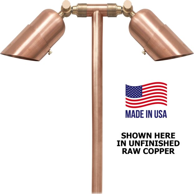 Best Landscape Path Light - Patriot Two Head Adjustable Copper