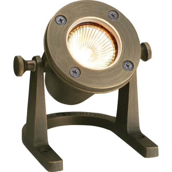 12V LED Cast Brass Premium Small Open Face Underwater Light