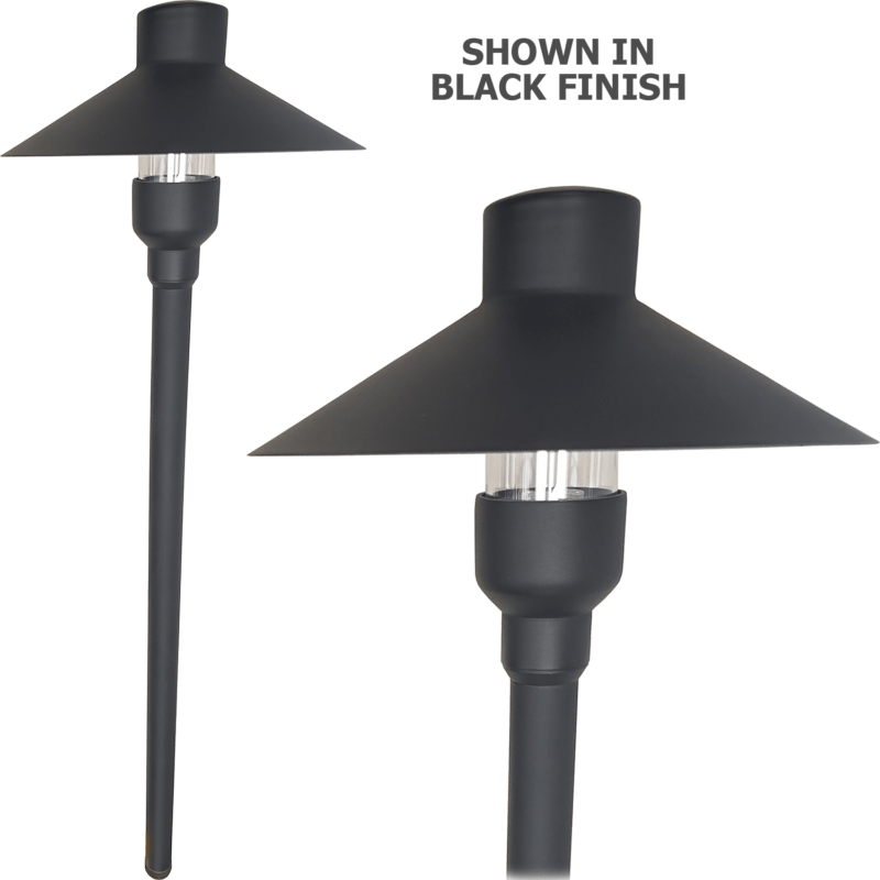 Best Landscape Path Light - Large Contempo Cone - Black FInish