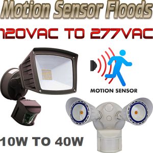 Motion Sensor Security LED Flood Lights - Residential or Commercial