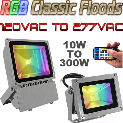 Rainbow Series Classic Style RGB Color-Changing LED Flood Lights - C2C ...