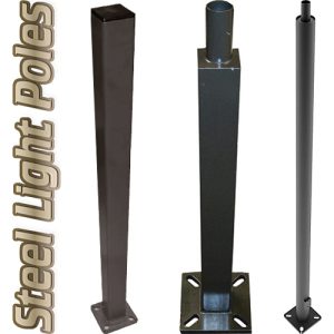 Commercial Parking Lot / Area Light Steel Poles - From 10 to 30 Foot Height
