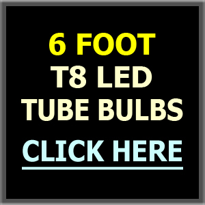 6 Foot LED T8 Tubes, Bypass Ballast & Ballast Compatible