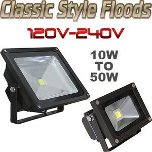Classic Style Value Series LED Flood Lights, 10 to 50 Watts, 100VAC~240VAC