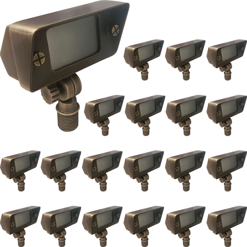 Best Landscape 20-Light Little Jake Cast Brass LED Wall Wash Flood Light Case