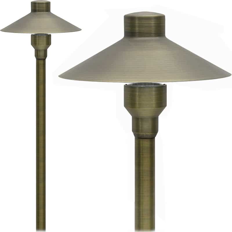 Contempo Cone Brass LED Path Light - Shop C2CLights.com. 