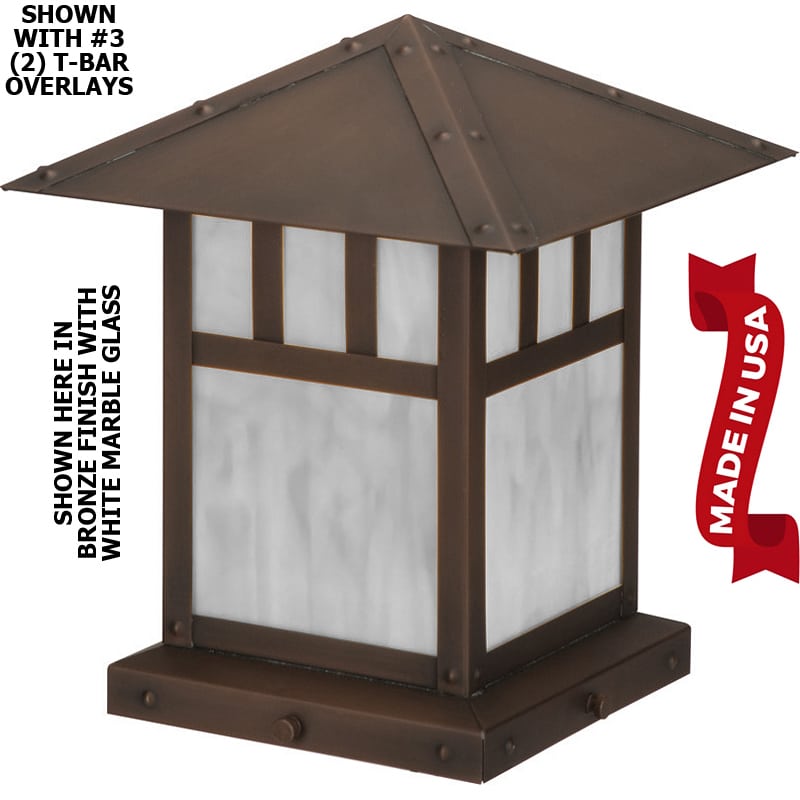 Pitched Roof Craftsman LED Column Light (7″) - Shop C2CLights.com.