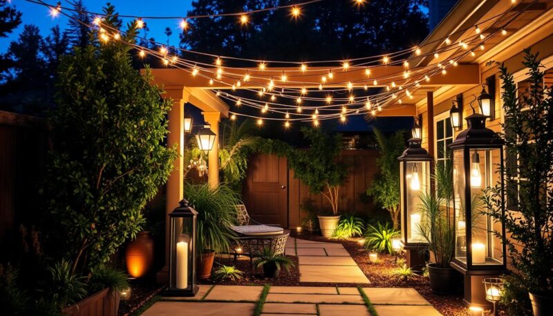 Creative Backyard Lighting