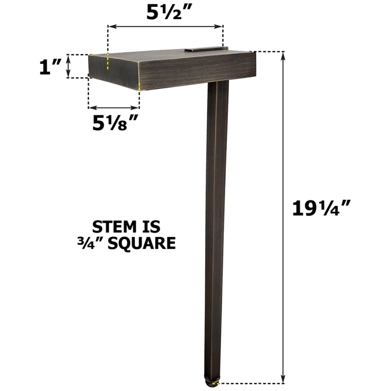 Best Landscape Path Light - Monte Carlo Contempo - Dimensions