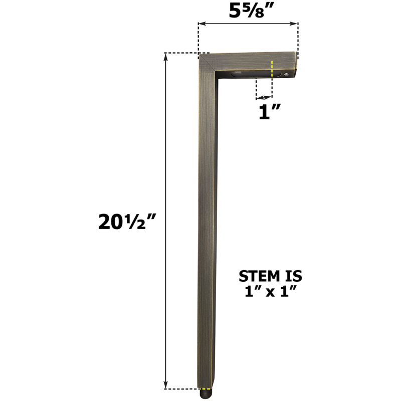 Best Landscape Path Light - San Marino Contempo - Dimensions