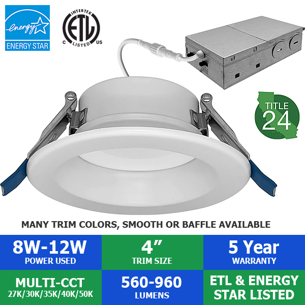 4" Round All-In-One LED Recessed Downlight - Shop C2CLights.com. 