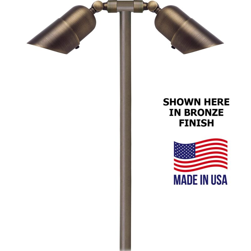 Patriot Brass Adj. 2-Head Path Light - Shop C2CLights.com. 