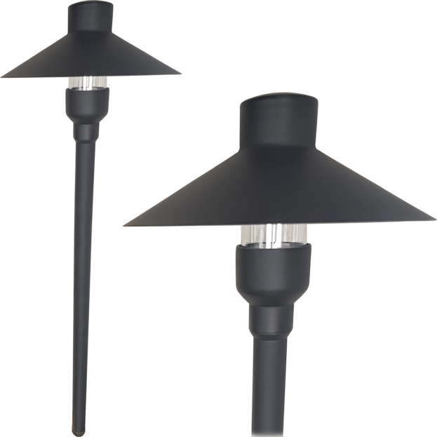 Best Landscape Path Light - Large Contempo Cone - Black FInish