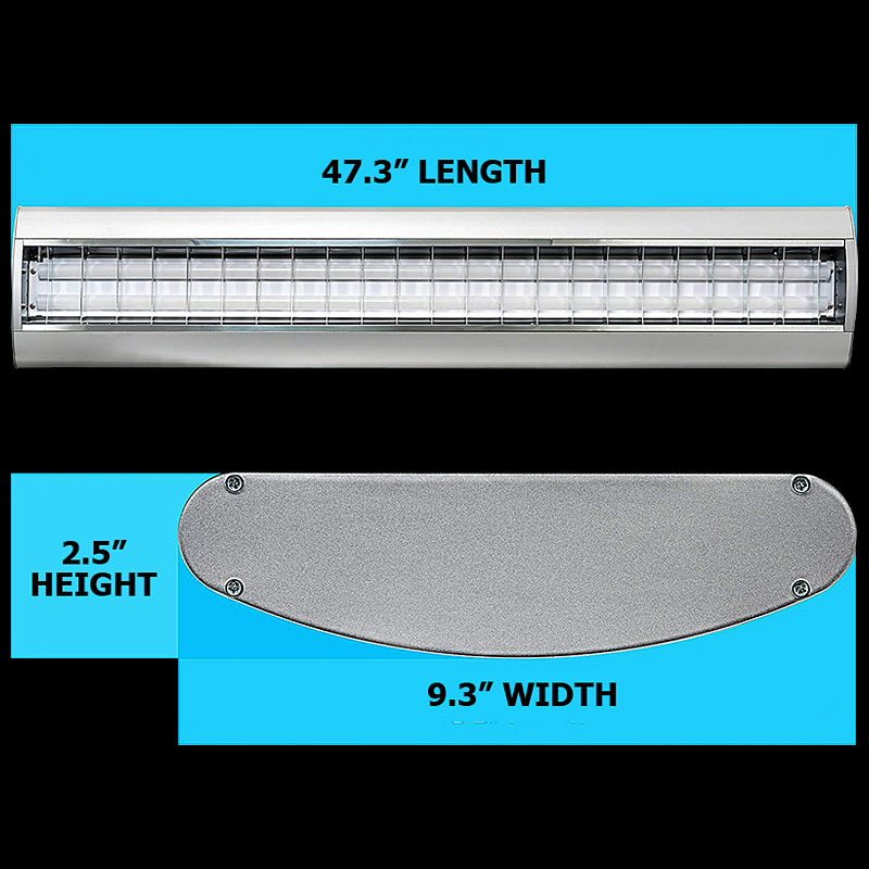 LED Parabolic Series Linear Contempo Light, 4 Foot Length, 40 Watts ...