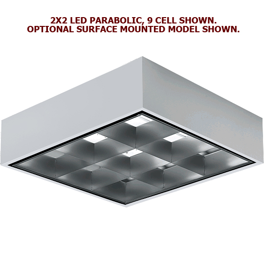 2X2 LED Parabolic Troffer 9 Cell 26 Watts OUT OF STOCK