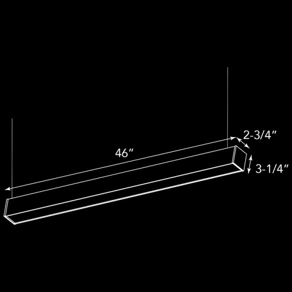 Square LED Sleek Linear Suspended Up / Down Light, 4 Foot Length, 40 Watts ** WHILE SUPPLIES LAST!