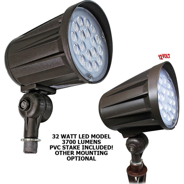 NexGen™ Sleek Adjustable Bullet LED Spot/Flood Light, 32 Watts, 12V-24V