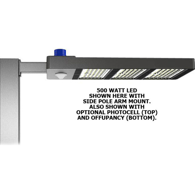 Protech Series LED Pole / Parking Lot / Area Flood Light, 500 Watts, DLC Premium