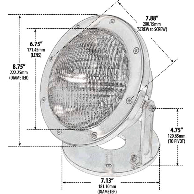 Superchip™ Exclusive Aqua Blaster II 12V Syncable Color-Changing Underwater Light 18-27W