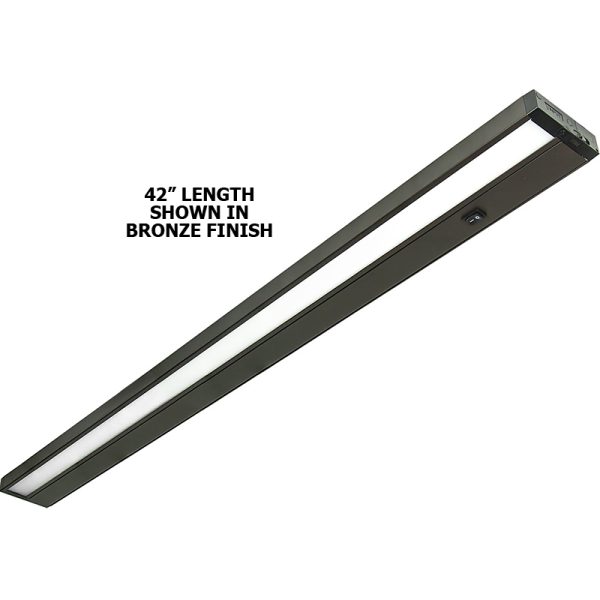 42" Length 120V 18 Watt Pro Series Tri-CCT LED Linkable Undercabinet Light Bar