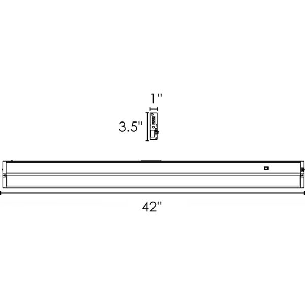 42" Length 120V 18 Watt Pro Series Tri-CCT LED Linkable Undercabinet Light Bar