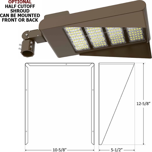 LED Area / Pole Light, NexGen™ 2.0 LFS Sleek Series, 300-600 Watts, Dimmable
