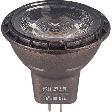 12V 2.5 Watt Pro Series LED MR11, IP68 Rated, Dimmable