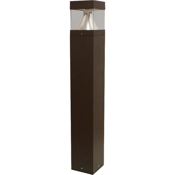 Cali Pro Square Style Commercial LED Bollard, 21 Watts, Type VS Optics, Dimmable